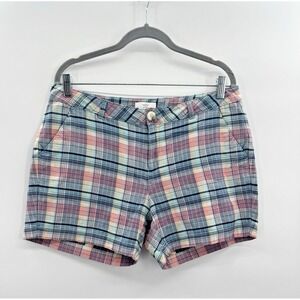 Retro Y2K Plaid Shorts Womens 12 Pastel Cottage Summer East Coast Preppy Vacay